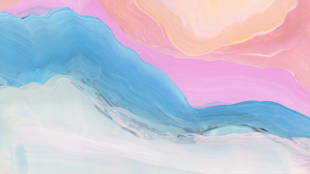 watercolor abstract blue pink
