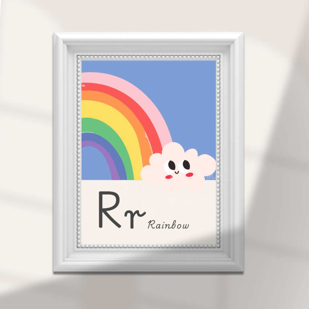 HOME alphabet letters Illustration Art prints - letter R