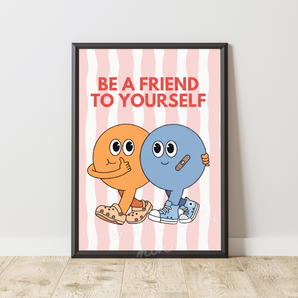 HOME Be friend - motivational design art - cute illustration