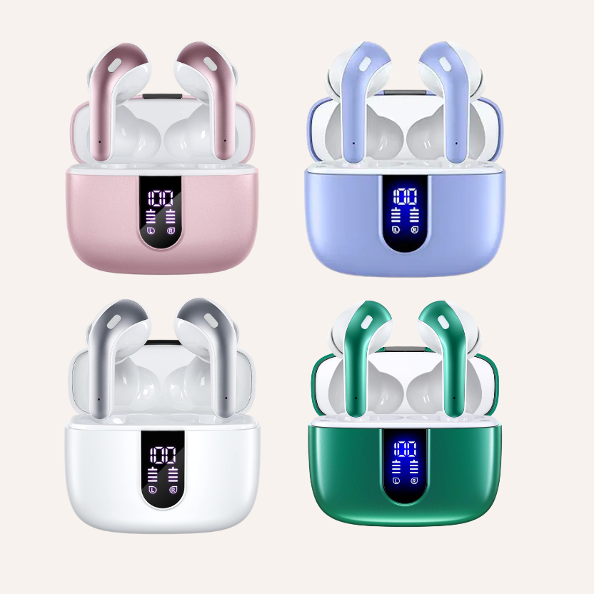 TAGRY Bluetooth Headphones True Wireless Earbuds 60H Playback LED Power Display Earphone