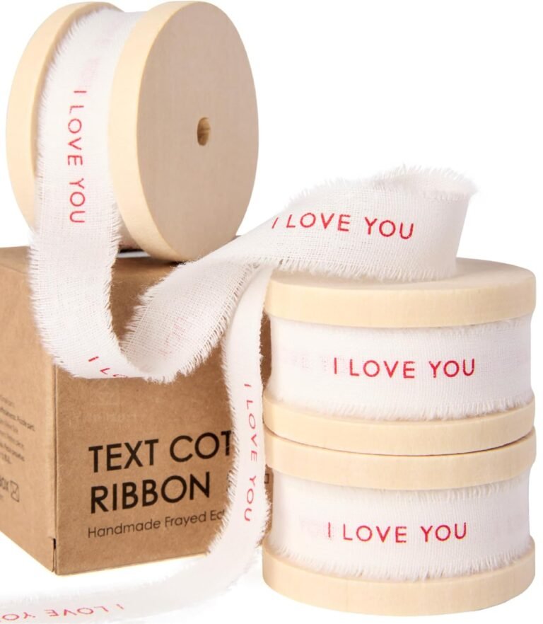 Cotton Ribbon 5/8 Inch Natural Handmade Frayed Fringe Ribbons