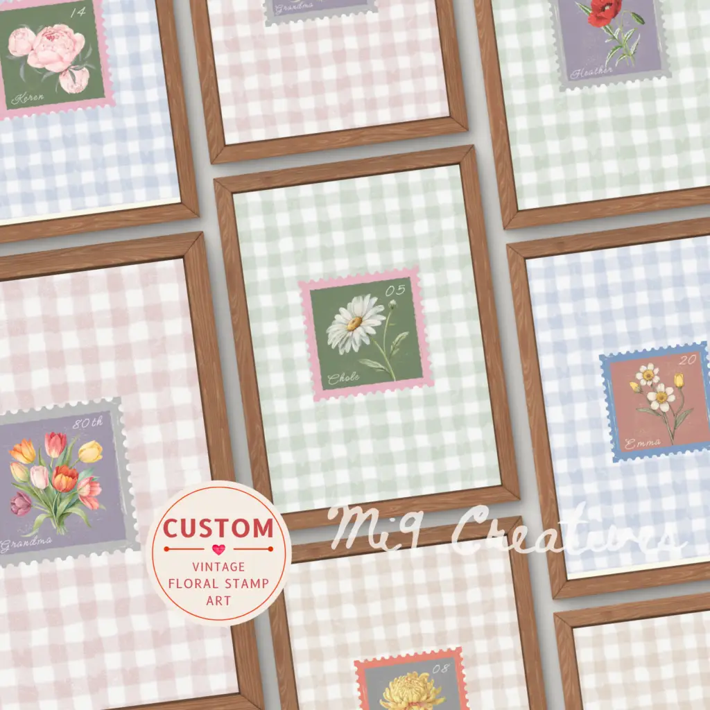 birth flower mockup frames 1
