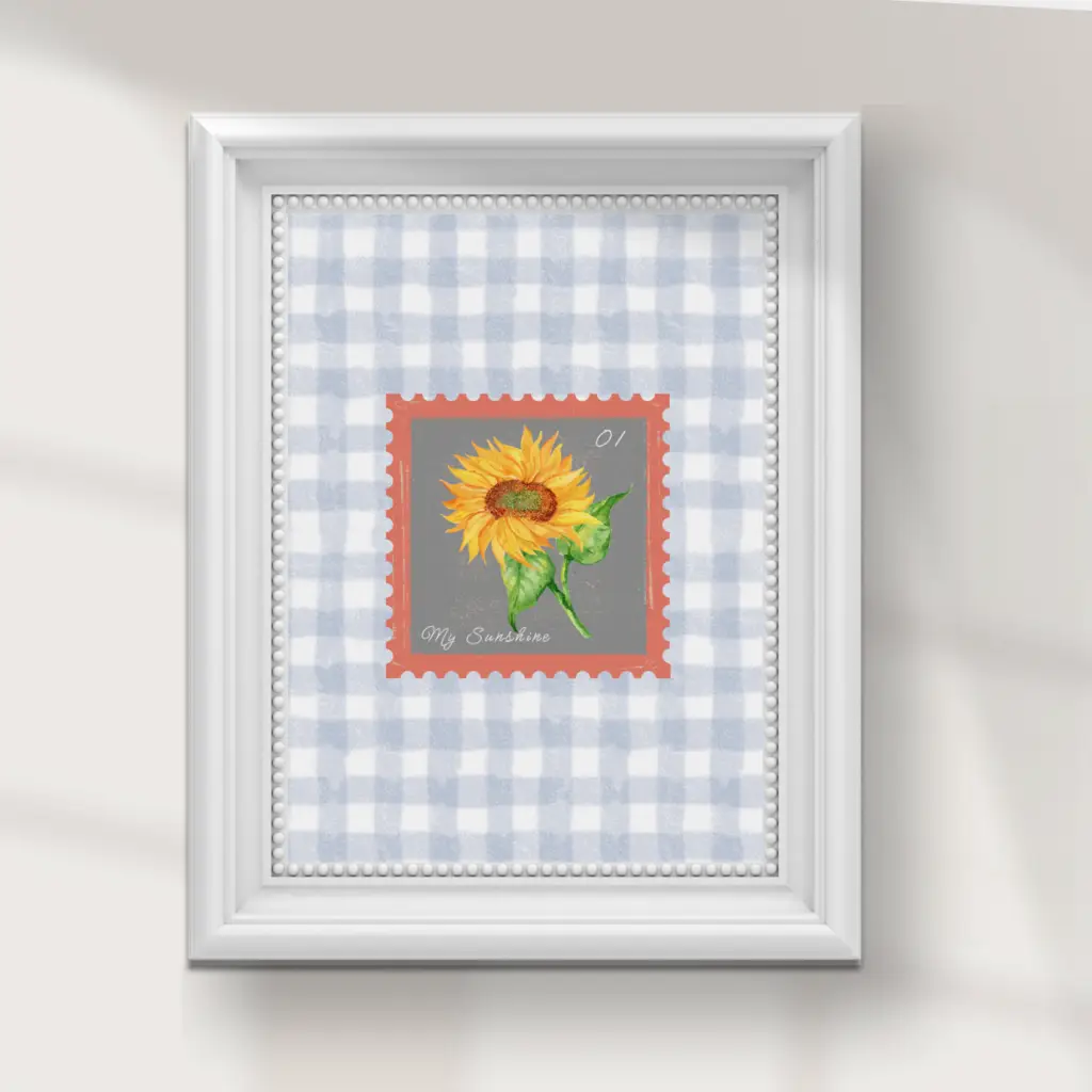 Personalized Art birth flower mockup frames 3