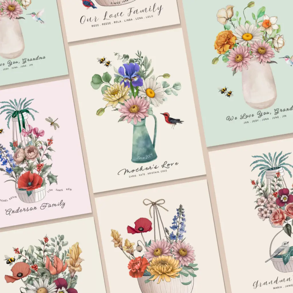 birth flowers in vase - birth month flowers bouquet