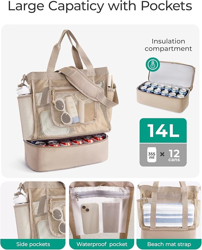 BAGSMART Beach Bag for Women
